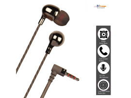 Hitage HB27 in-Ear Extra Bass Headphones Lossless nosie Reduction Earphone (Black/Metal) 